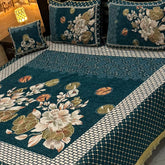 Fancy Velvet Bed Sheet Set - 4 Pieces  FVB 254